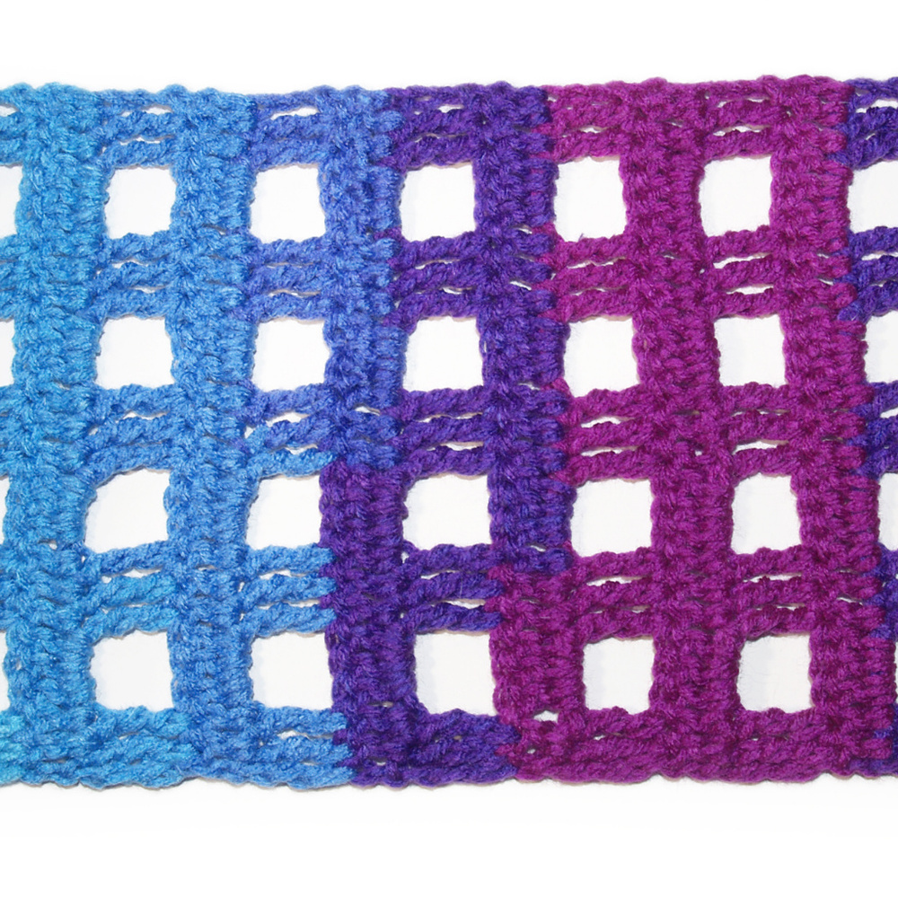 Multicolor Windowpane Infinity - HAND-CROCHETED - Picture 4 of 6